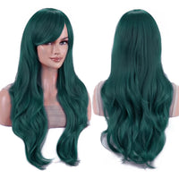 70cm Long Colorful Synthetic Hair Water Wavy Cosplay Wigs with Bangs Costume Wig for Women