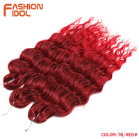 24 Inch Synthetic Hair Water Wave Braiding Hair Extensions Ombre Blonde Deep Wave Afro Curl Twist Crochet Hair for Women