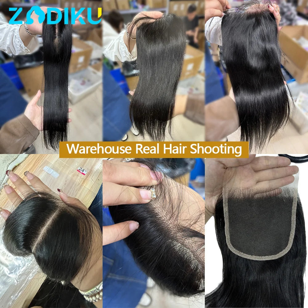 Straight Human Hair Lace Closure & Frontal