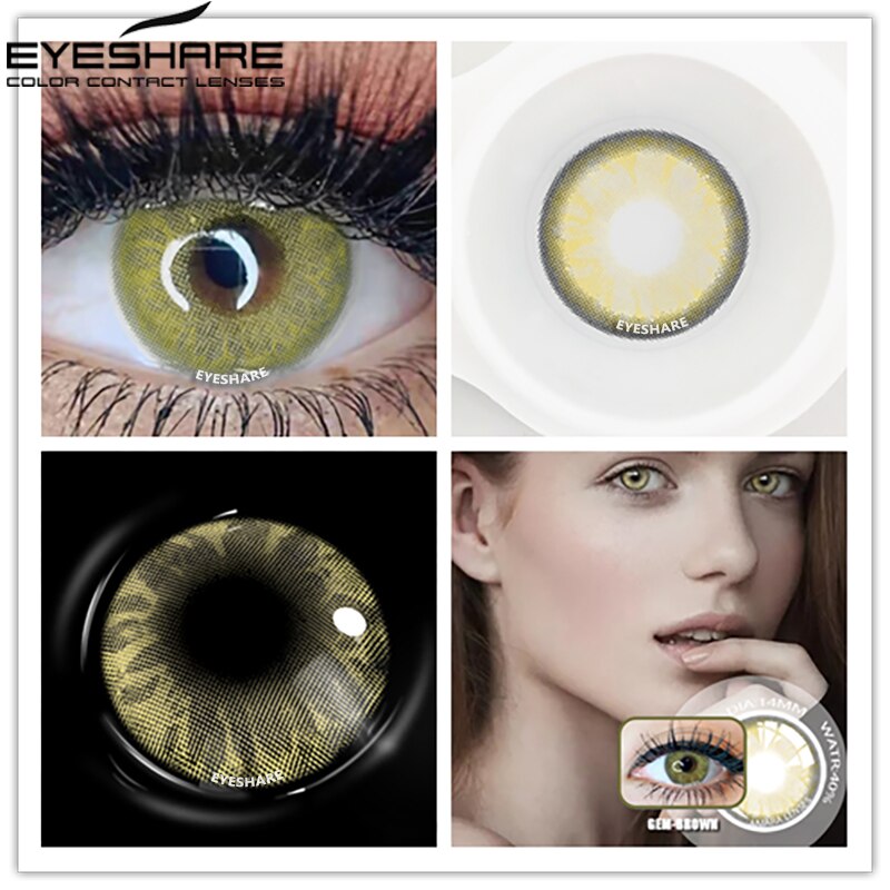 EYESHARE Eye Contacts 1pair DIAMOND Series BLUE Color Lenses Colored Contact Lens Beauty Eyes Cosmetic Eyecontact Contactlen
