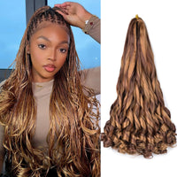 22inch Synthetic Loose Wave Crochet Hair French Curly Braiding Hair Extensions Pre Stretched Curly Crochet hair for Black Women