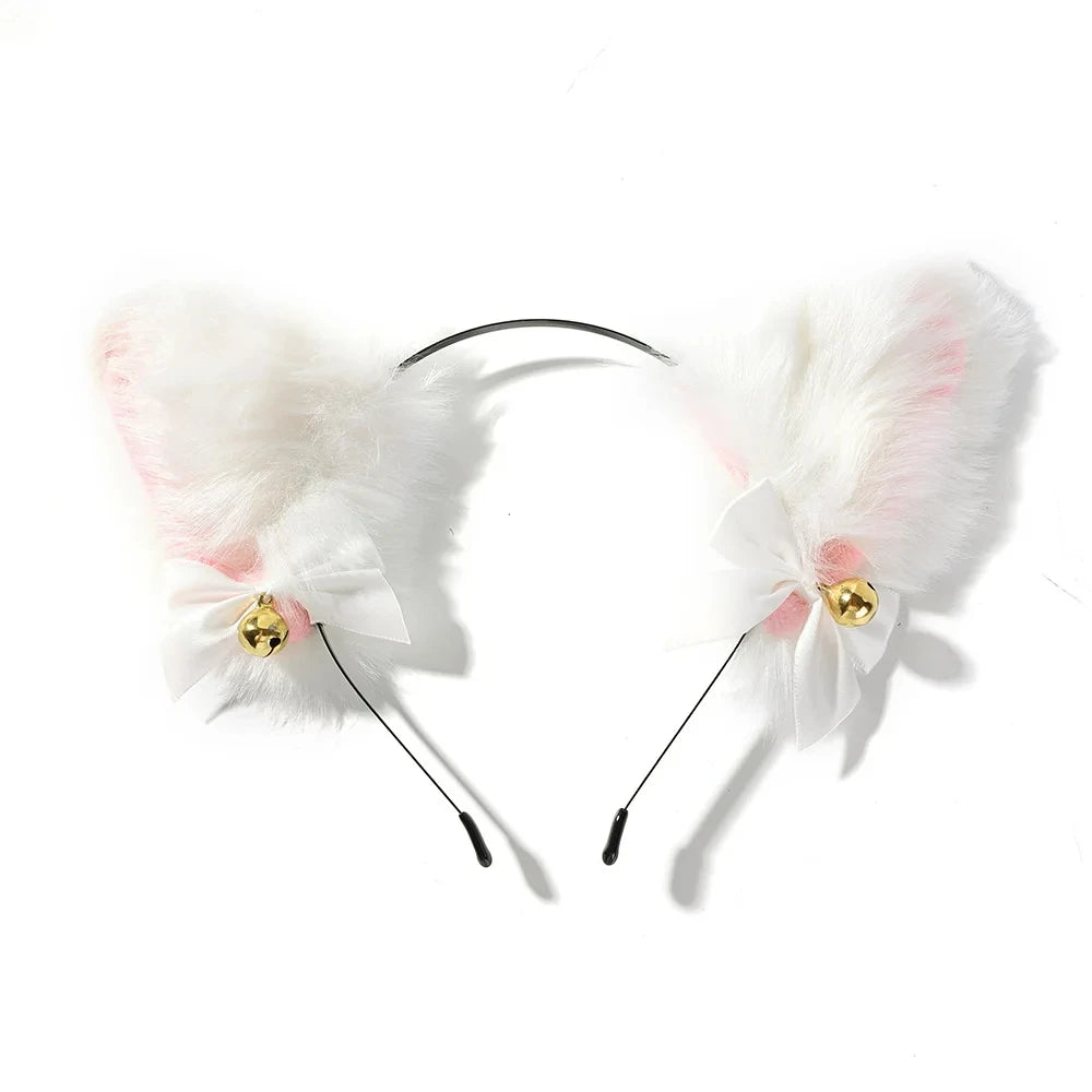 Fashion Cat Ear Paw Gloves Hairband Dance Prom Halloween Cat Ears Headwear Cosplay Cat Ear Anime Party Costume Bell Headwear