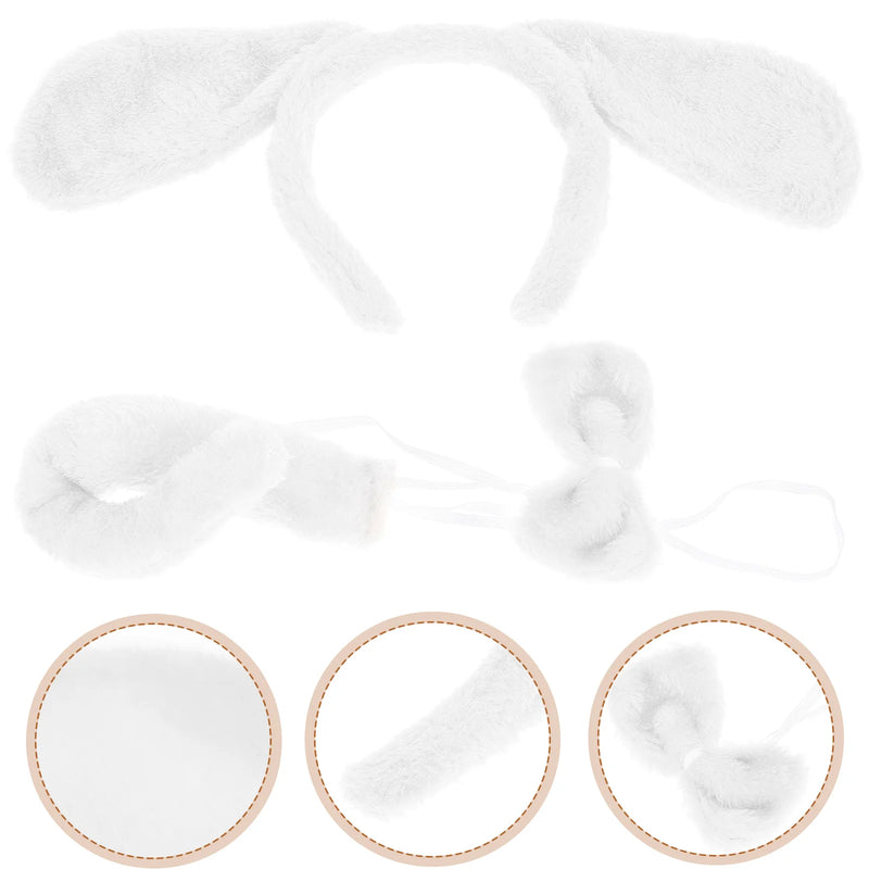 Costumes Cosplay Tail Tails Set Plush Bow Tie Dog Ears Headband Animal Headbands for Kids Fabric Child Decorative