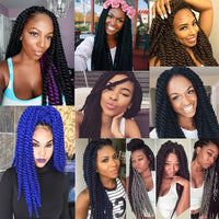 22 Inch Senegalese Twist Crochet Hair – Ombre Synthetic Jumbo Twist Braids (120g)