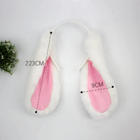 Cute Bunny Ears Headband Plush Rabbit Hair Hoop Headwear Cosplay Costume Hair Accessories For Adults Party