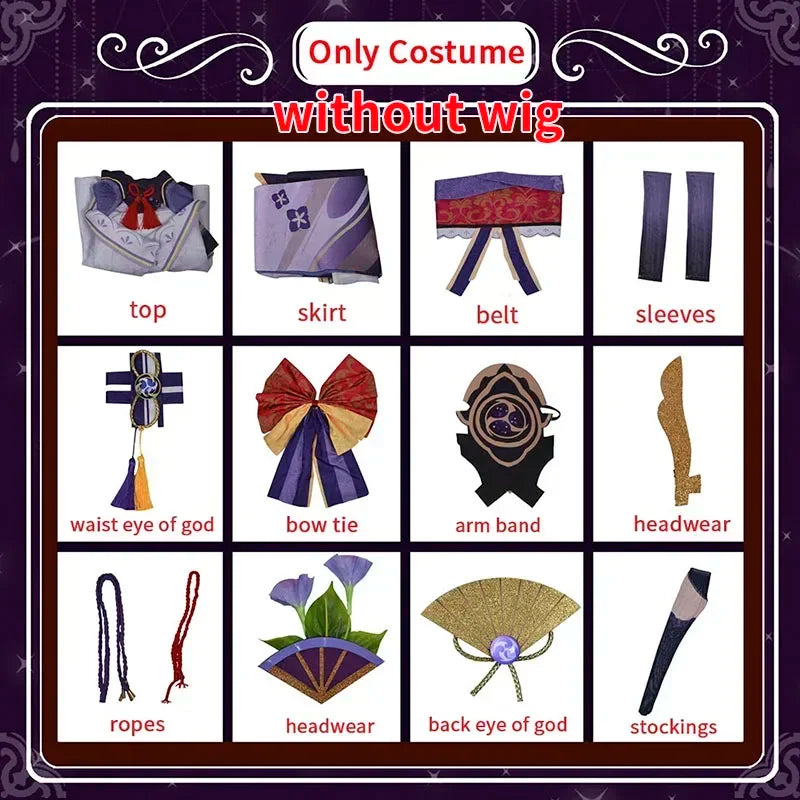 Cosplay Costume Wig Game Impact Cosplay Full Carnival Costume