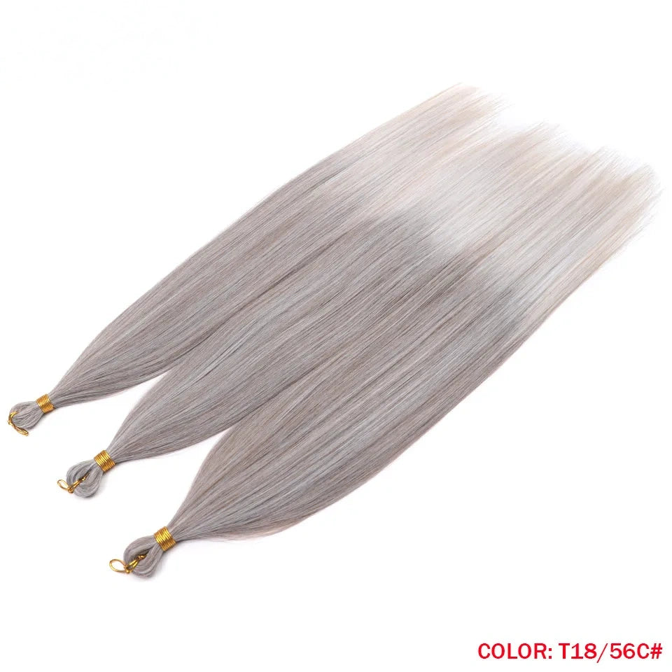 28" Deep Wave Crochet Braiding Hair 3 Pack 300g Synthetic Hair Bundles Ombre Blonde Crochet Hair Extensions
