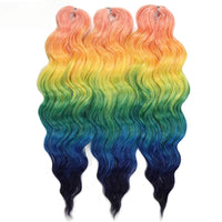 Water Wave Ombre Blonde Braiding Hair Extensions – Deep Wave Afro Curl Crochet for Women