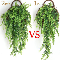 Artificial Plants Green Ivy Garland Persian Fern Leaves Vines Fake Plant Home Room Decor Wedding Party Wall Balcony Decoration
