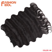 24 Inch Body Wave Crochet Hair – Synthetic Ombre Blonde Goddess Crochet Braids Natural Wavy Extensions