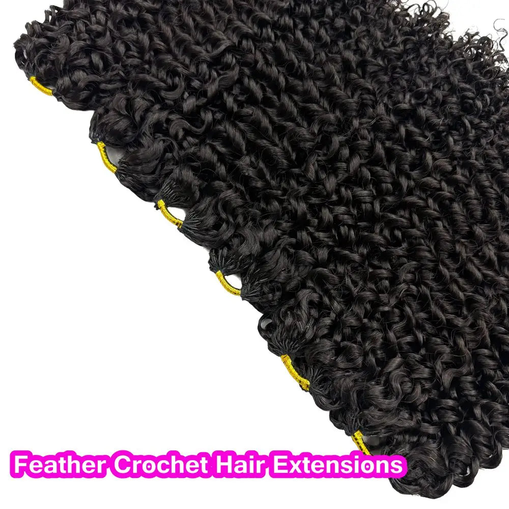 Small Spiral Curl Human Hair for Crochet Braids – Natural Black