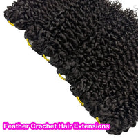 Small Spiral Curl Human Hair for Crochet Braids – Natural Black