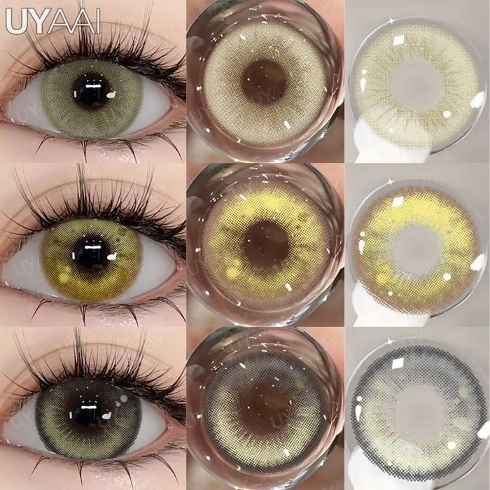 Color Contacts Fashion Makeup Beauty Yellow Eyes Soft Lenses Blue Contacts