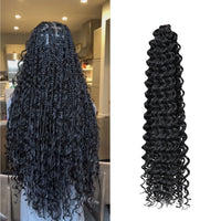28 Inch Deep Wave Crochet Hair | Synthetic Ocean Wave Braiding Extensions