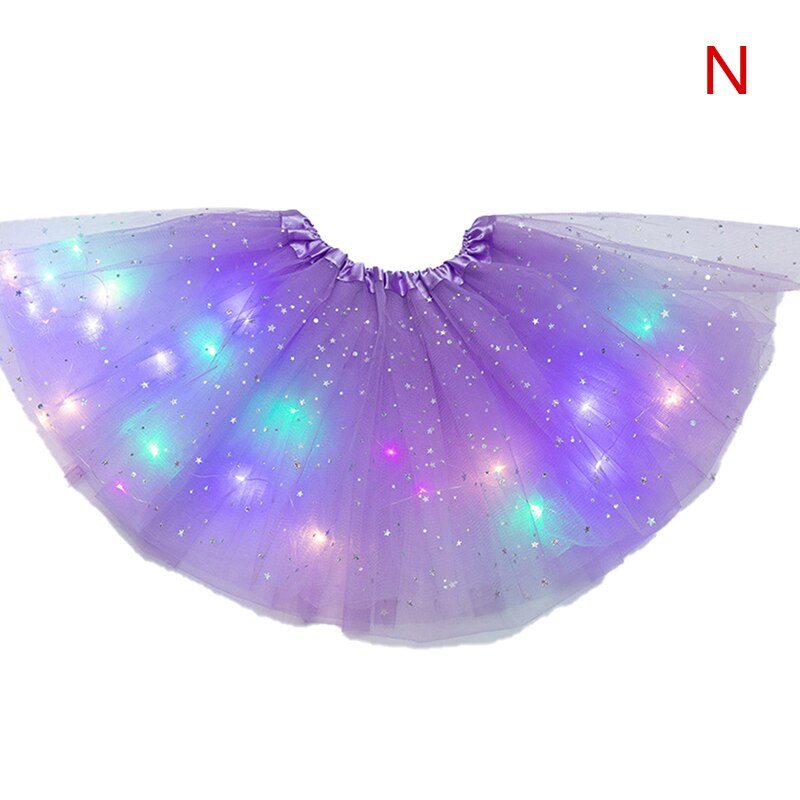 LED グローライトチュチュスカート妖精衣装ガールキッズライトアップスカート結婚式誕生日パーティー 30 センチメートルコスプレプリンセスチュチュスカート