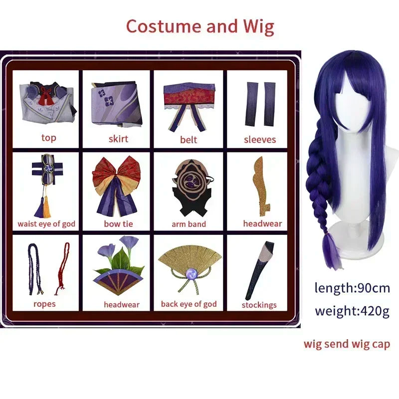 Cosplay Costume Wig Game Impact Cosplay Full Carnival Costume