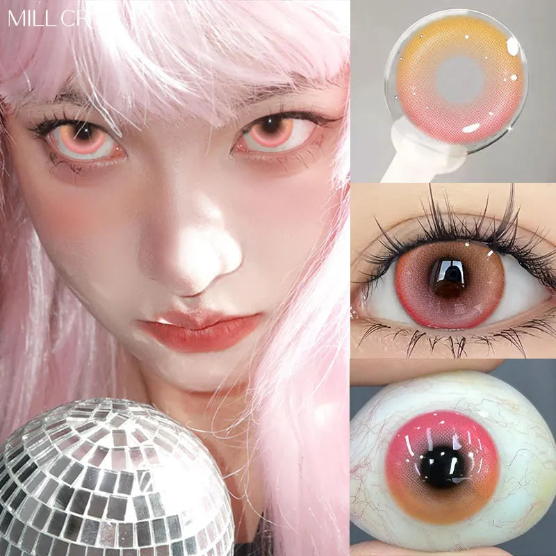 Myopia Lenses Color Contact Lenses for Eyes Lenses With Diopters Prescription Fashion Lenses Purple Eye Lenses YMX