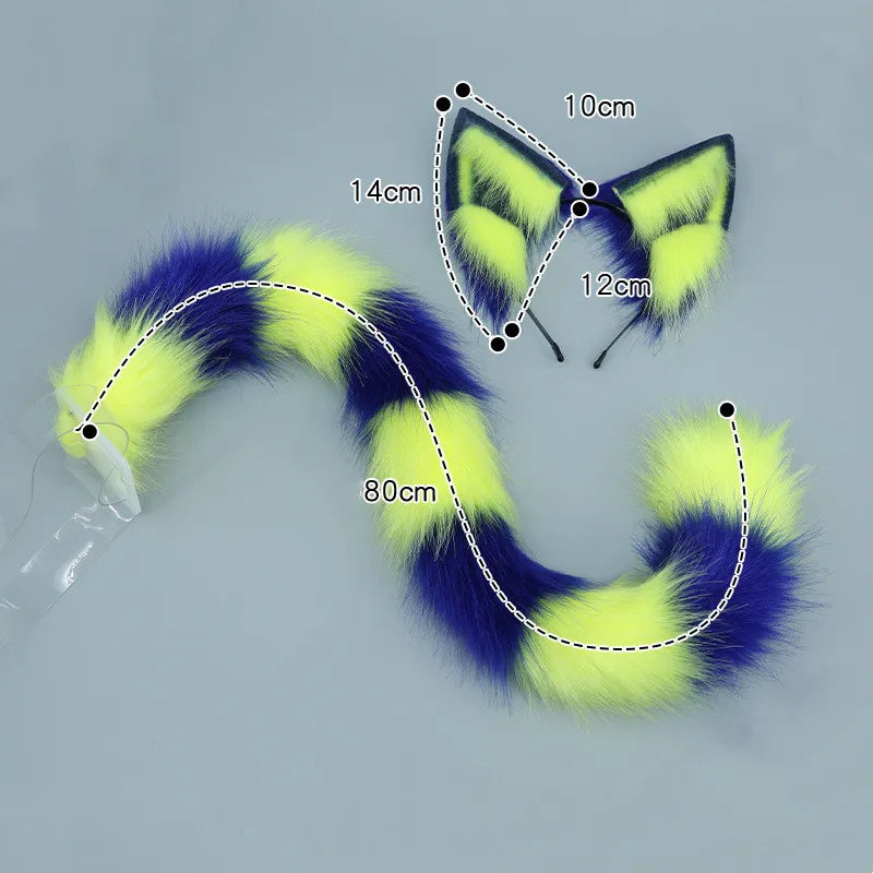 Ankha Cat Cosplay Props Ear Tail Animal Headband Lolita Accessories Club Pub Masquerade Party Women's Headwear