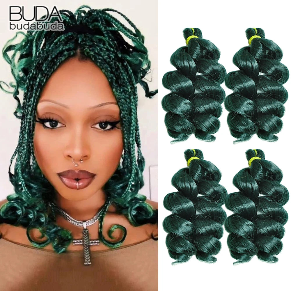 French Loose Curly Braiding Hair12Inch Synthetic French Curl Braiding Hair Extensions Pre Stretched Deep Wavy Twist Crochet Hair