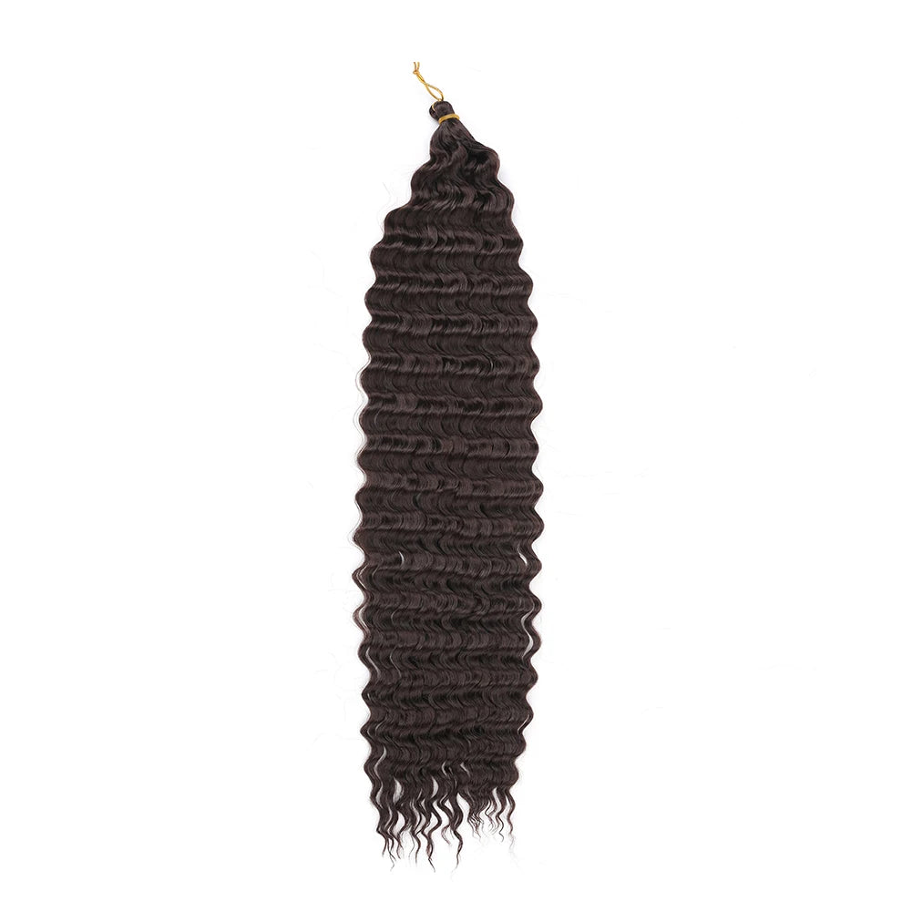 Ocean Wave Crochet Hair 22 Inch Deep Wave Curly Braiding Hair Soft Synthetic Crochet Braids for Black Women