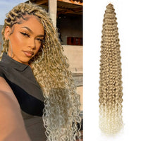 28 Inch Deep Wave Crochet Hair | Synthetic Ocean Wave Braiding Extensions