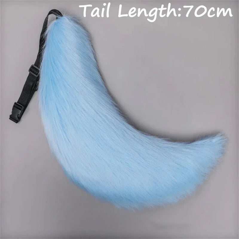 Anime COS Cat Fox Tails Plush Cosplay Costumes Big Tails Dog Furry Tail Role Play Party Performance Props Fursuit Tail for Women