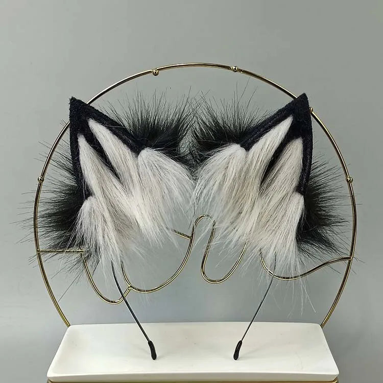 cosplay animal ears wolf ears fox ears cat ears lolita red wolf tail show halloween birthday party fox tail wolf tail