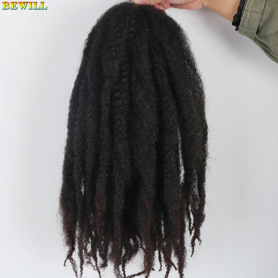 18 Inch Marley Twist Crochet Hair – Ombre Black to Blonde Synthetic Afro Braiding Hair