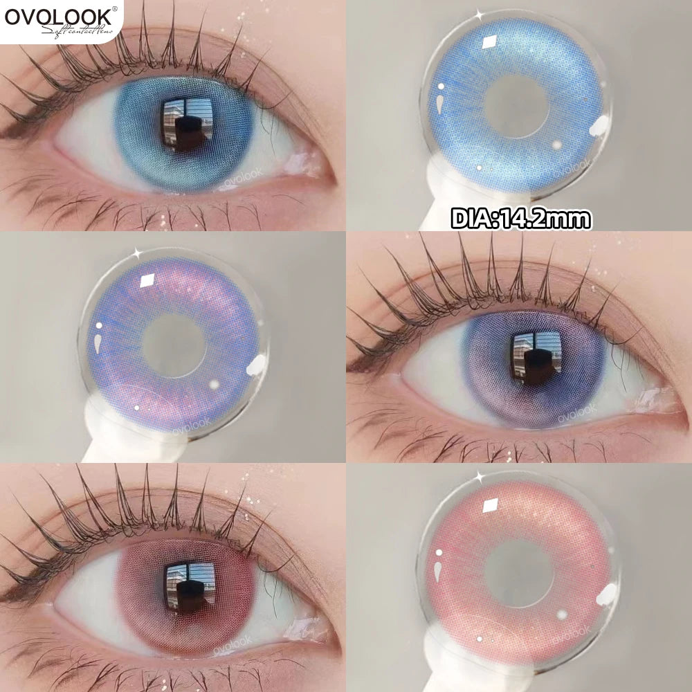 Beauty Purple Contact Lenses for Eyes Myopia Colored Contact Lenses Natural Blue Lens Fashion Cosplay Pupils OVO