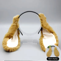 Cute Bunny Ears Headband Plush Rabbit Hair Hoop Headwear Cosplay Costume Hair Accessories For Adults Party