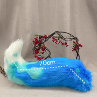 New Hand Made Work Halloween French Blue Wolf King Ears Hairhoop Tail Set Anime DIY Costume Accessories Cosplay Custom Made