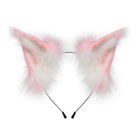 Fluffy Fox Ears Headband – Orange & White Furry Animal Costume Accessory for Cosplay & Halloween Dress Up