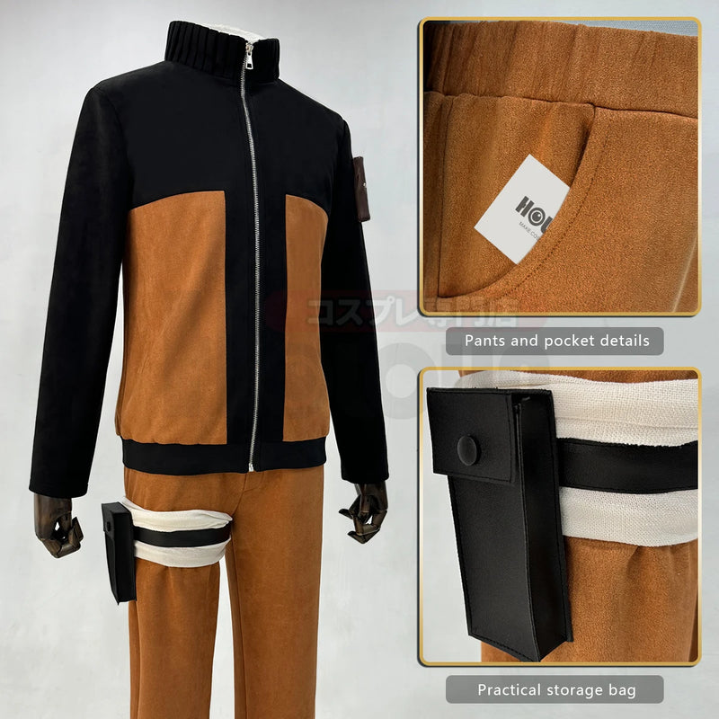 Uzumaki-Inspired Anime Cosplay Costume – Top, Pants & Headdress