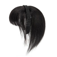 Clip-In Bangs Headband – Synthetic Fake Fringe Hair Extension with Invisible Natural Clips for Women