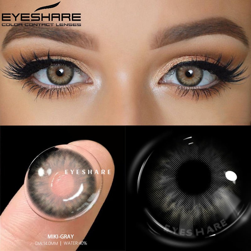 EYESHARE 2pcs Colored Contacts for Eyes Color Contact Lenses Brown Colorful Eyes Lenses Yearly Cosmetic Makeup Eye Contacts Lens