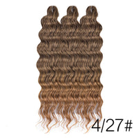 28 Inch Deep Wave Crochet Hair | Synthetic Ocean Wave Braiding Extensions
