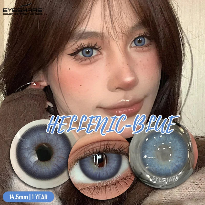 EYESHARE 1pair New Color Contact Lenses for Eyes Brown Eyes Lens Fashion Blue Lenses Green Beautiful Pupil Yearly Gray Contact