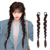 LM Synthetic Bubble Twist Ponytail High Elastic Wig Woman Hair Side Natural Lantern Braid Black Hous tail Hairpiece