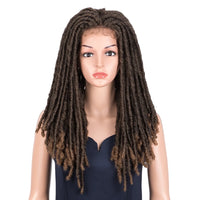Curly Wig Brown Synthetic Lace Wigs for Women 24Inch Water Wave Cosplay Wig Heat Resistant Long Wavy Fake Hair