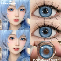 EYESHARE 1pair Colored Contact Lenses Purple Eye Lens Yearly Cosplay Blue Green Cosmetic Contacts Helloween Soft Makeup Pupils