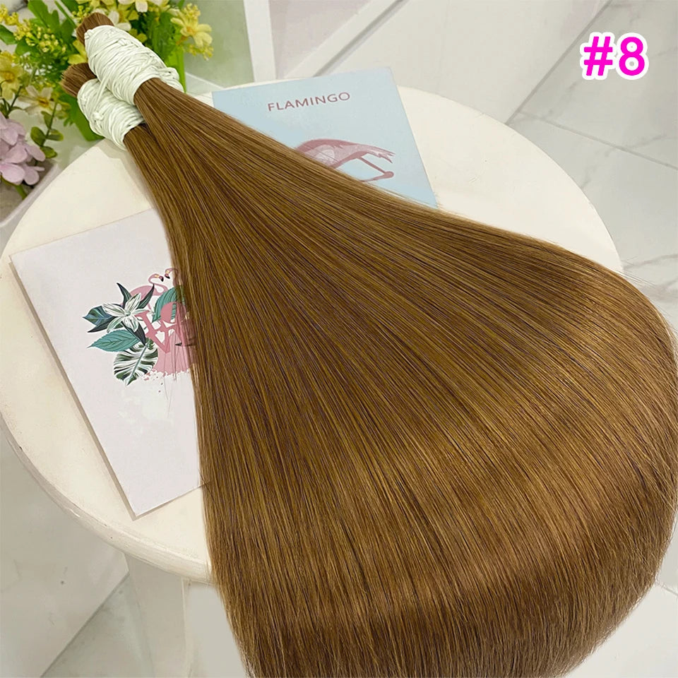 Colored Straight Human Hair Bulk for Braiding