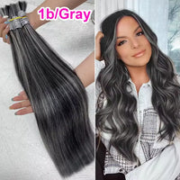 Colored Straight Human Hair Bulk for Braiding