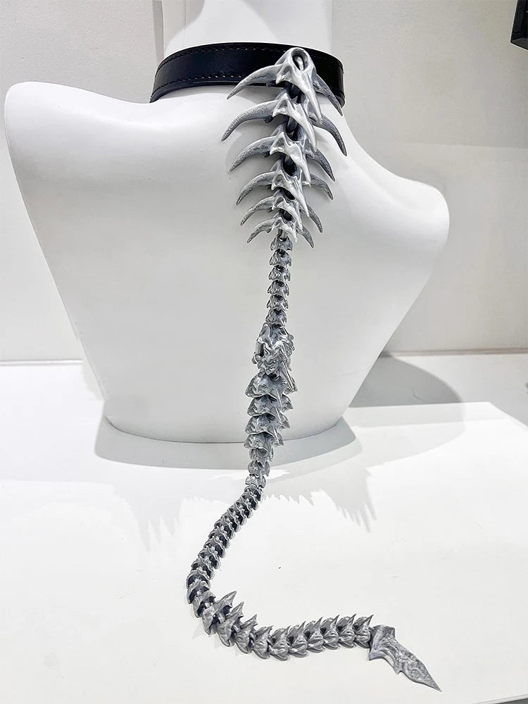 The Punk Gothic Large Dragon Spine Necklace, A Niche Design, Is A Jewelry Accessory For Both Men And Women's Carnival