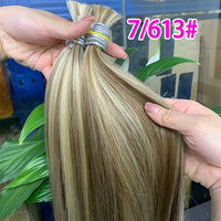 Straight Human Hair Bulk for Braiding | No Weft
