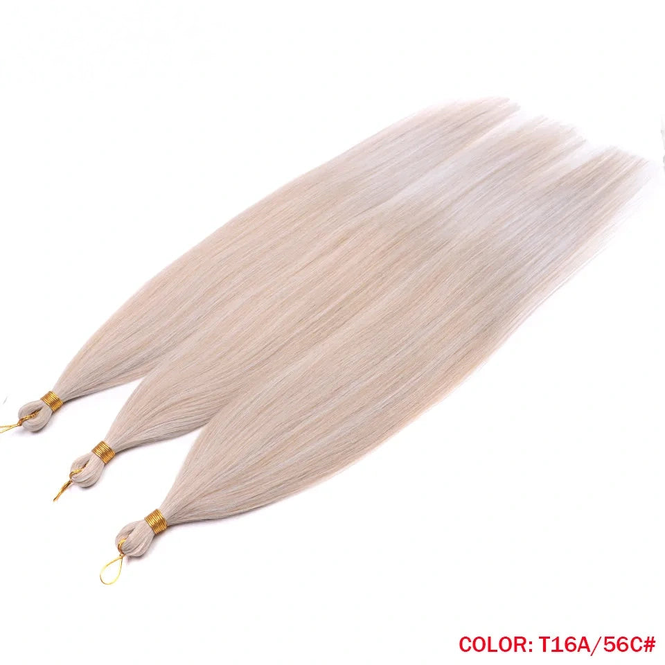 28" Deep Wave Crochet Braiding Hair 3 Pack 300g Synthetic Hair Bundles Ombre Blonde Crochet Hair Extensions