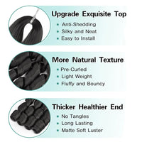 French Curl Braiding Hair 24Inch Synthetic Hair Bulk Spanish Loose Wave Spiral Curl Braids Hair Bouncy Braiding Hair Extensions