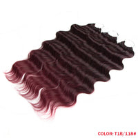 24 Inch Body Wave Crochet Hair – Synthetic Ombre Blonde Goddess Crochet Braids Natural Wavy Extensions