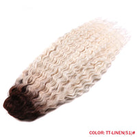 24 Inch Water Wave Crochet Braiding Hair Pink Blonde Synthetic Hair Extensions for Black Women