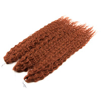 24 Inch Water Wave Crochet Braiding Hair Pink Blonde Synthetic Hair Extensions for Black Women