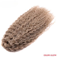 22 Inch Ombre Blonde Rainbow Water Wave Crochet Hair – 300g Synthetic Curly Braiding Extensions